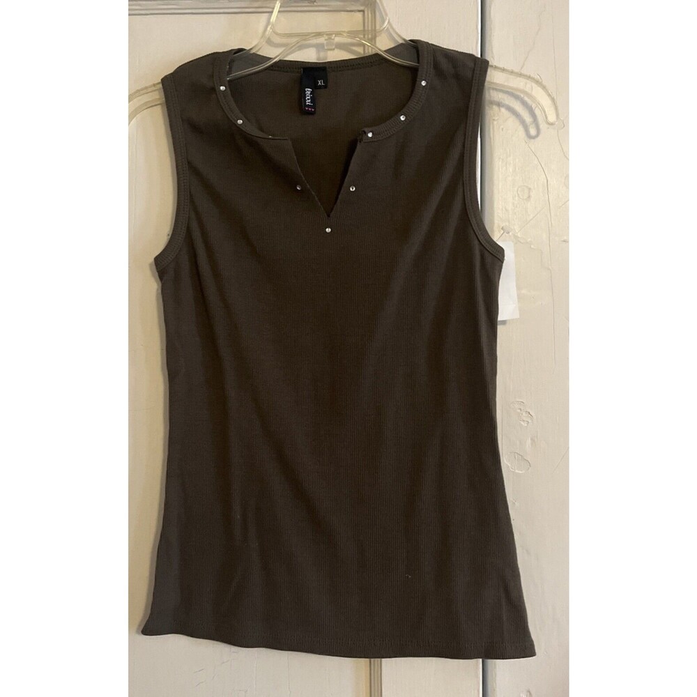 NWT Kohl’s Trixxi Juniors Women Olive Green Tank Top Size XL Summer Spring Look